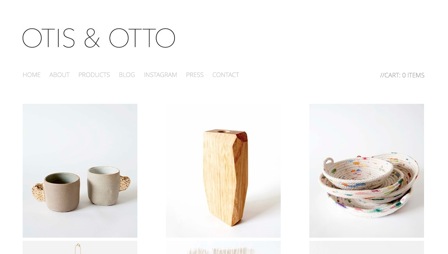Screenshot of the Otis & Otto website