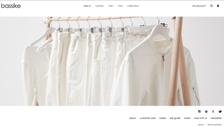 Screenshot of the Bassike website