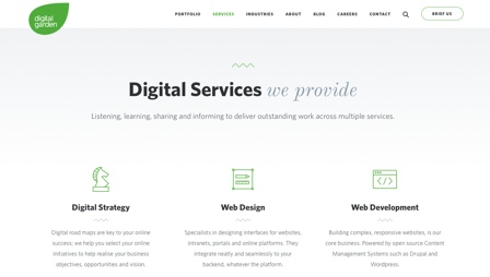 Screenshot of the Digital Garden website