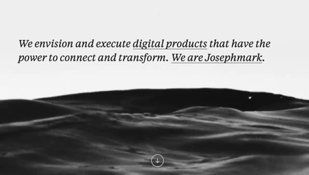 Screenshot of the Josephmark website